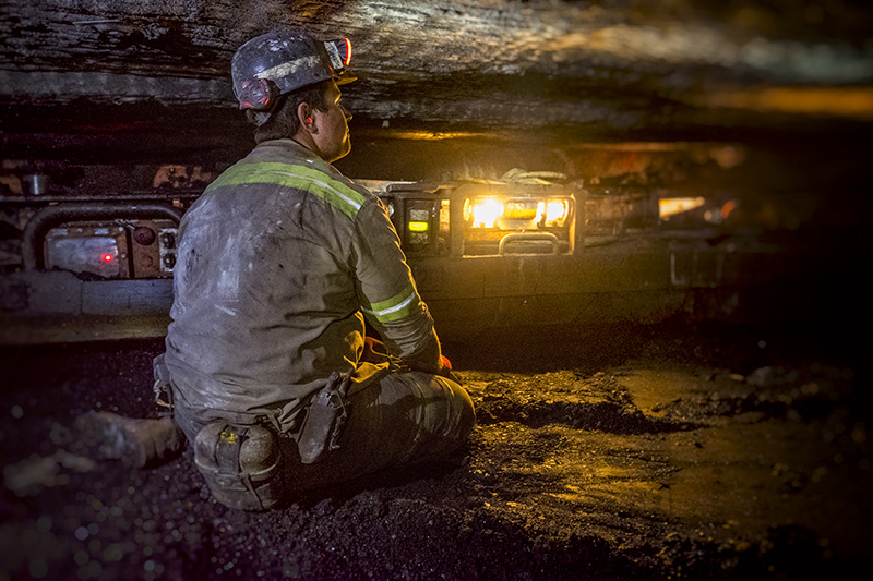Coal Miner Sitting